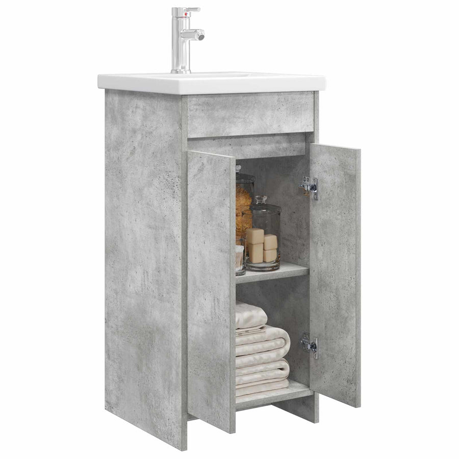 Badkamermeubel met Wasbak Betongrijs 42 x 40 x 84,5 cm