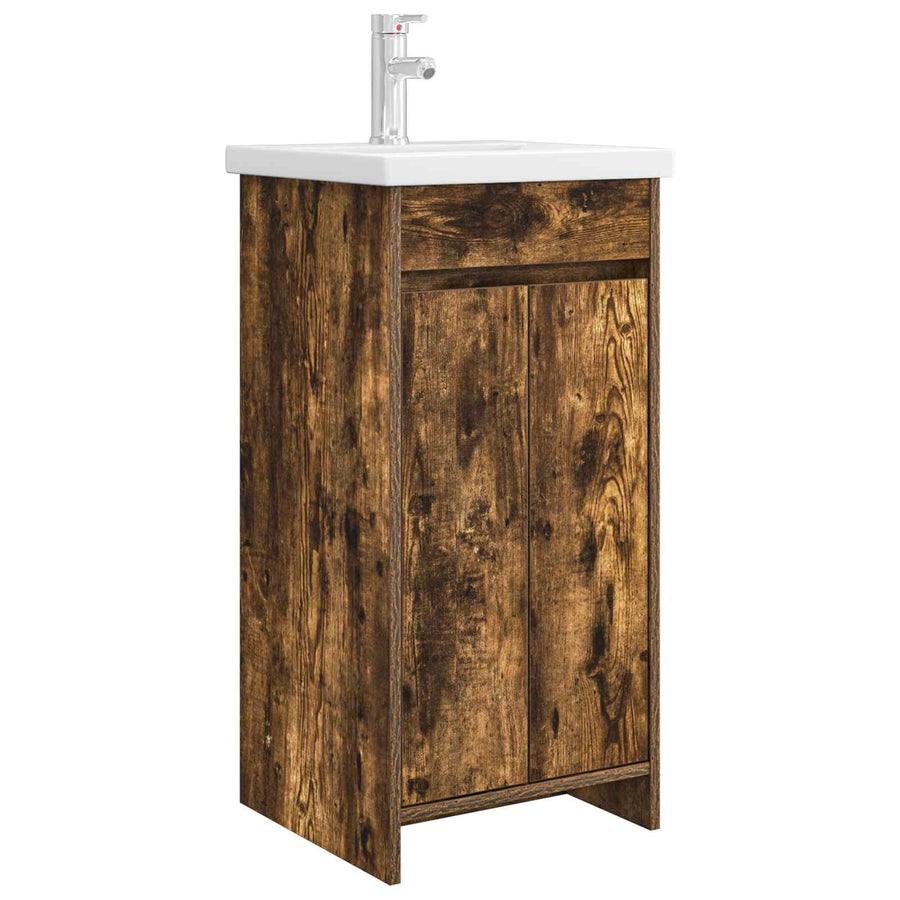 Badkamermeubel met Wasbak Gerookt eiken 42 x 40 x 84,5 cm
