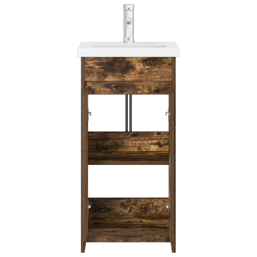 Badkamermeubel met Wasbak Gerookt eiken 42 x 40 x 84,5 cm