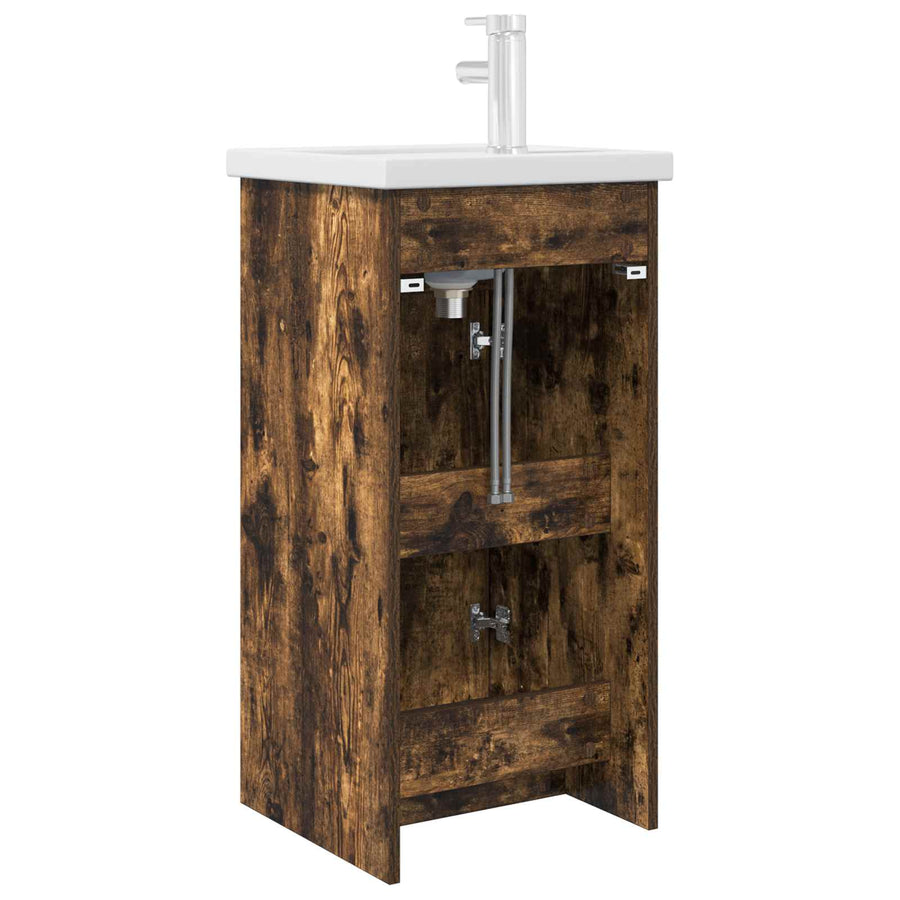 Badkamermeubel met Wasbak Gerookt eiken 42 x 40 x 84,5 cm