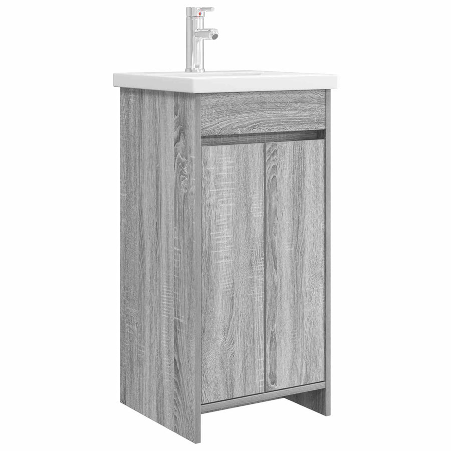Badkamermeubel met Wasbak Grijs Sonoma 42 x 40 x 84,5 cm