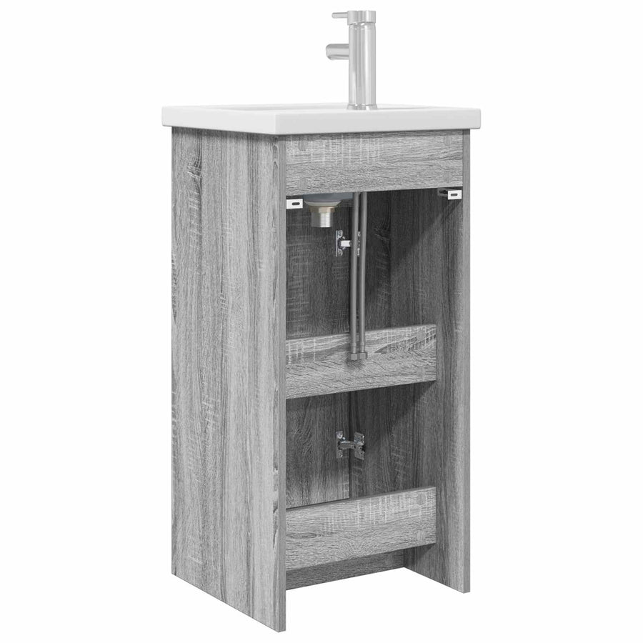 Badkamermeubel met Wasbak Grijs Sonoma 42 x 40 x 84,5 cm