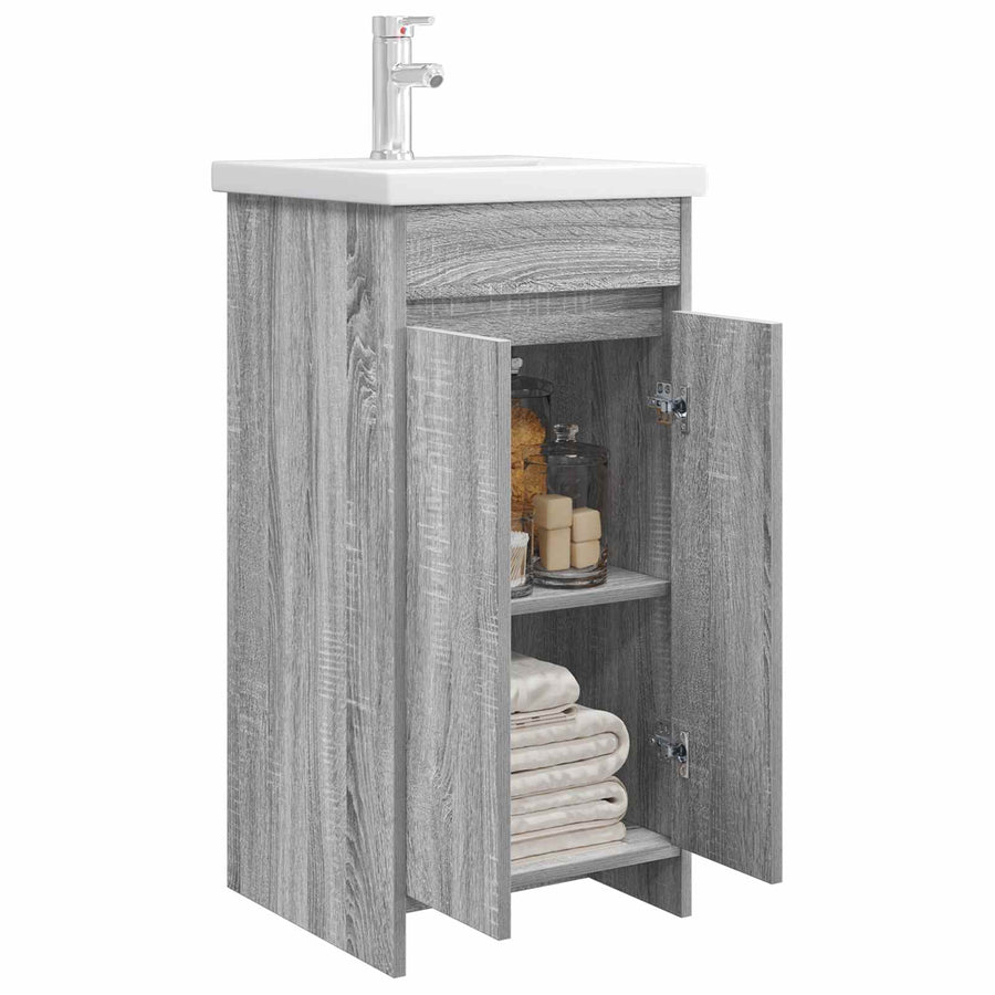 Badkamermeubel met Wasbak Grijs Sonoma 42 x 40 x 84,5 cm