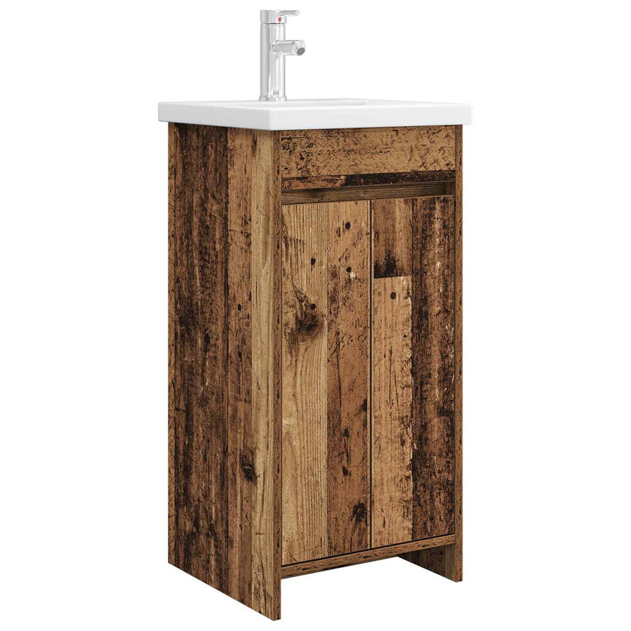 Badkamermeubel met Wasbak Oud hout 42 x 40 x 84,5 cm
