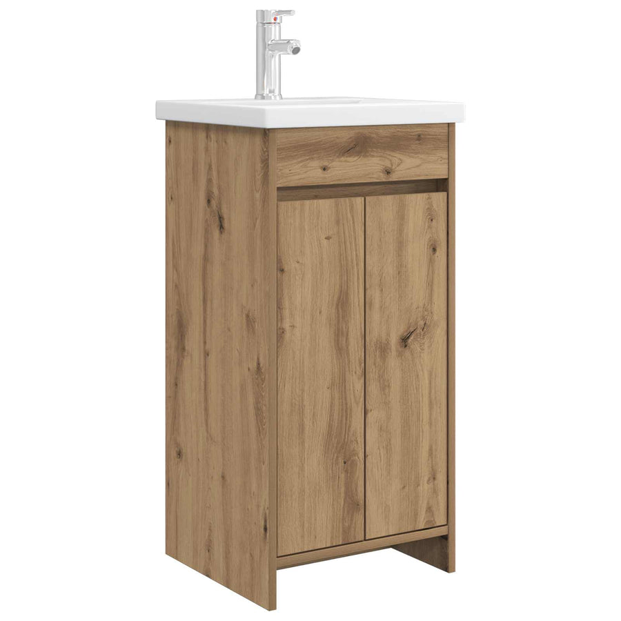 Badkamermeubel met Wasbak Artisanaal eiken 42 x 40 x 84,5 cm