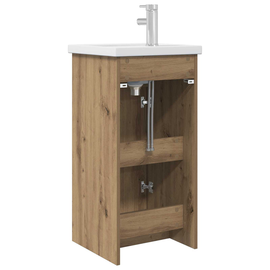 Badkamermeubel met Wasbak Artisanaal eiken 42 x 40 x 84,5 cm