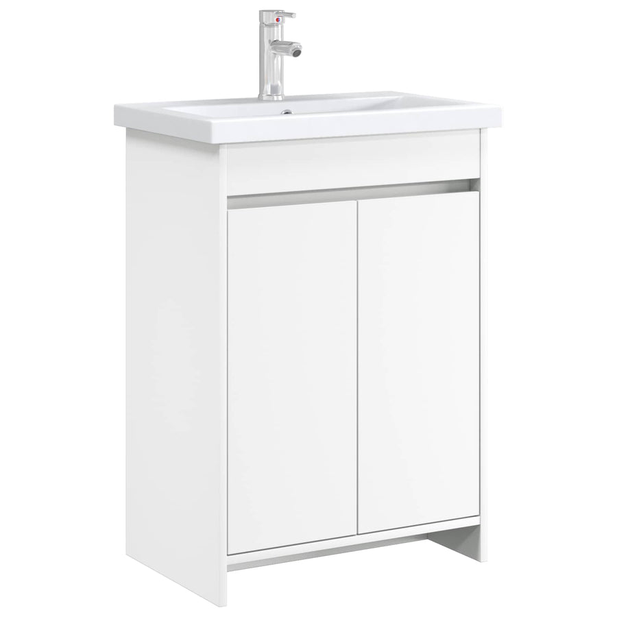 Badkamer Onder Wasbak Kast Wit 56 x 37,5 x 81 cm Bewerkt hout