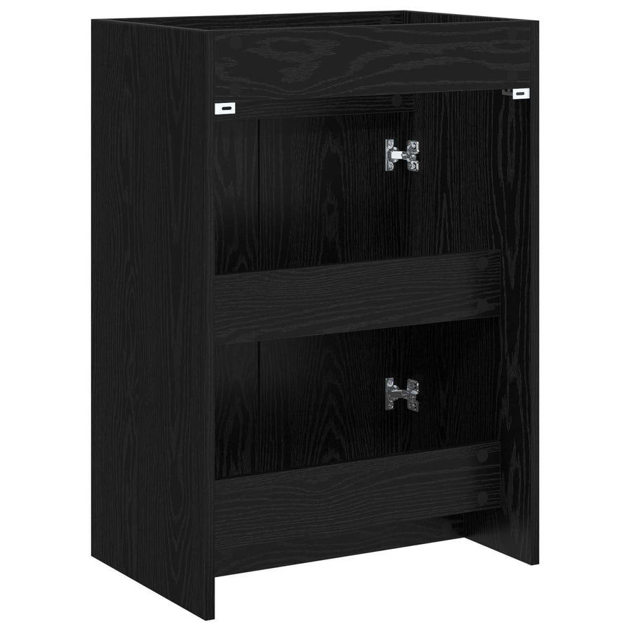 Badkamer Onder Wasbak Kast Zwart eiken 56 x 37,5 x 81 cm