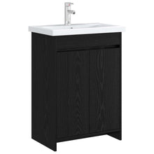 Badkamer Onder Wasbak Kast Zwart eiken 56 x 37,5 x 81 cm