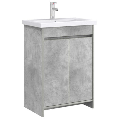 Badkamer Onder Wasbak Kast Betongrijs 56 x 37,5 x 81 cm
