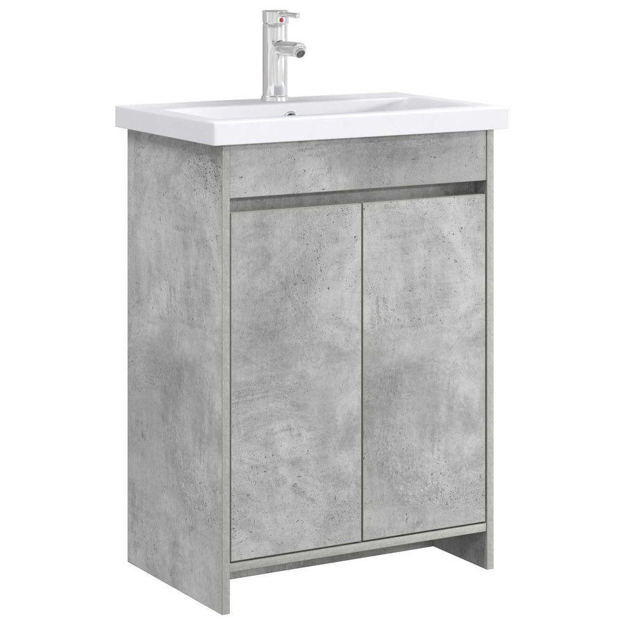 Badkamer Onder Wasbak Kast Betongrijs 56 x 37,5 x 81 cm