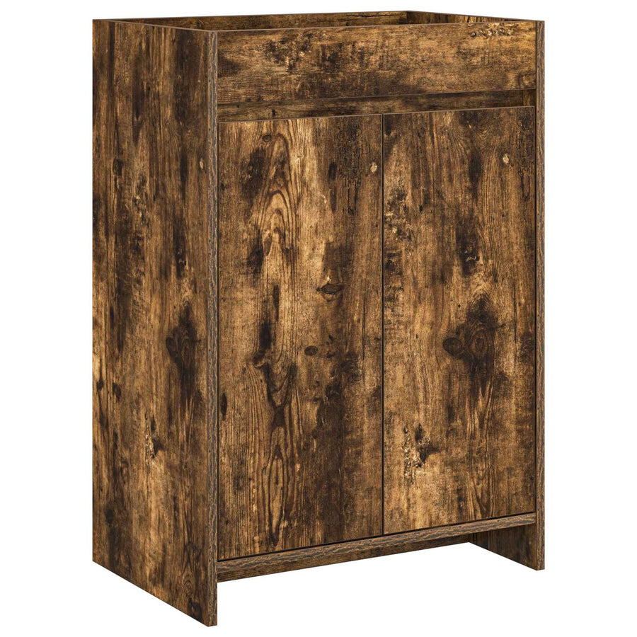 Badkamer Onder Wasbak Kast Gerookt eiken 56 x 37,5 x 81 cm