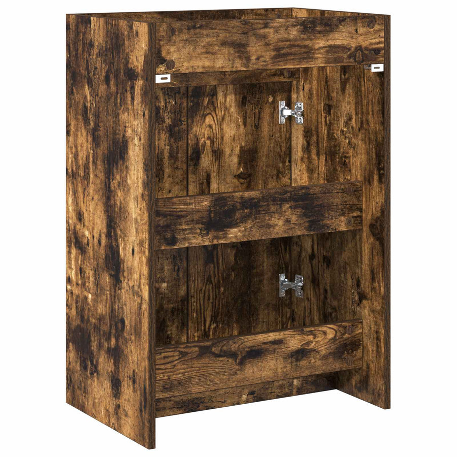 Badkamer Onder Wasbak Kast Gerookt eiken 56 x 37,5 x 81 cm