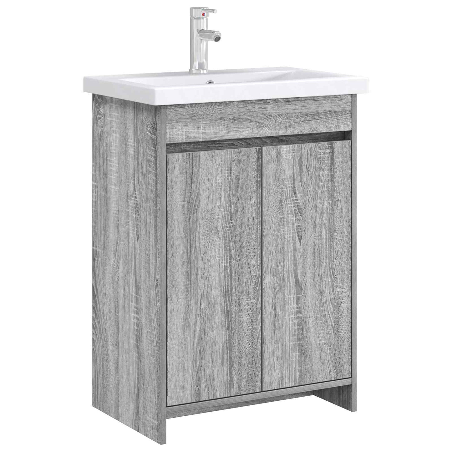 Badkamer Onder Wasbak Kast Grijs Sonoma 56 x 37,5 x 81 cm
