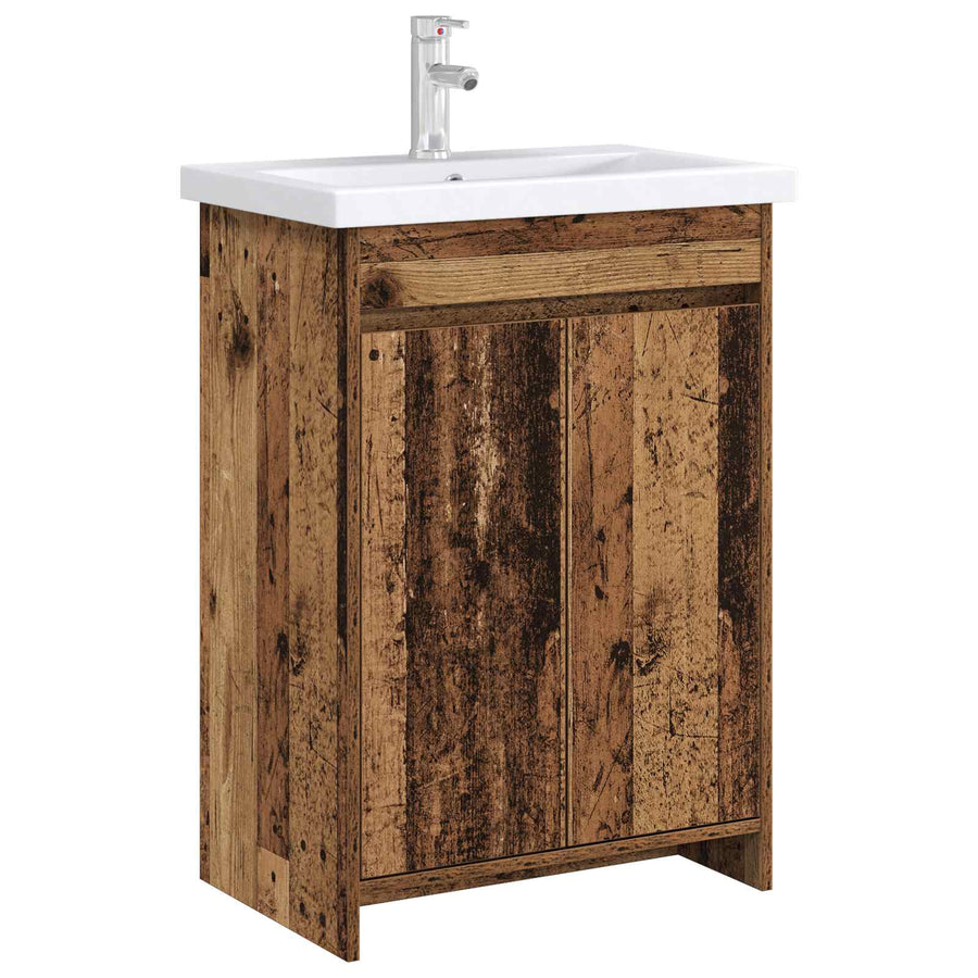 Badkamer Onder Wasbak Kast Oud hout 56 x 37,5 x 81 cm