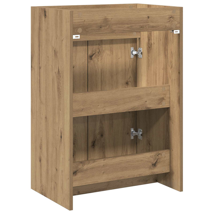 Badkamer Onder Wasbak Kast Artisanaal eiken 56 x 37,5 x 81 cm
