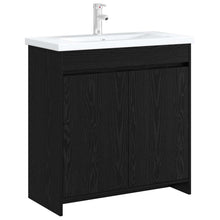 Badkamer Onder Wasbak Kast Zwart eiken 78,5 x 37,5 x 81 cm