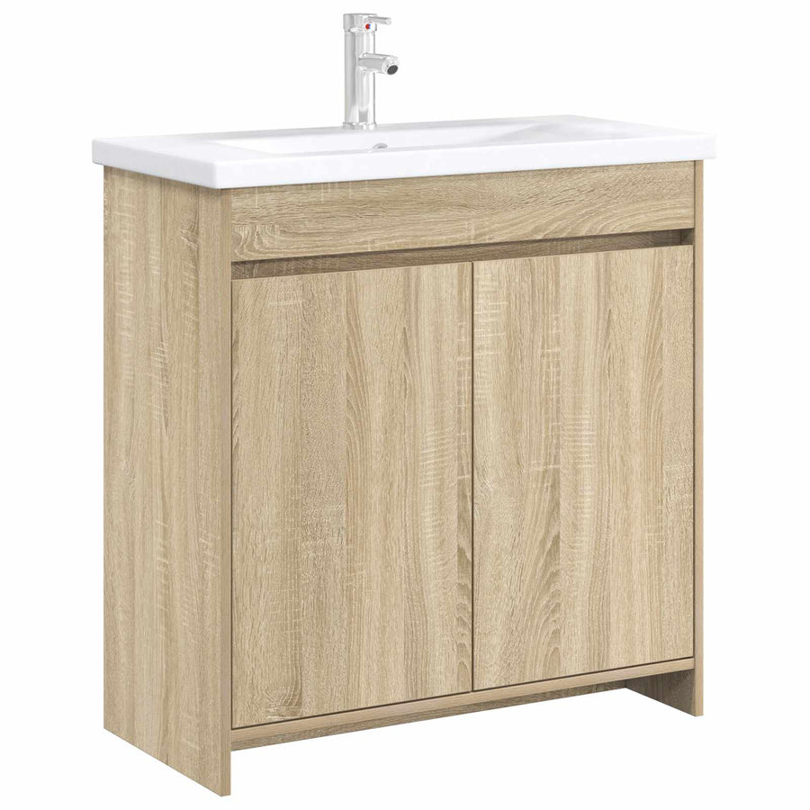 Badkamer Onder Wasbak Kast Sonoma Eiken 78,5 x 37,5 x 81 cm