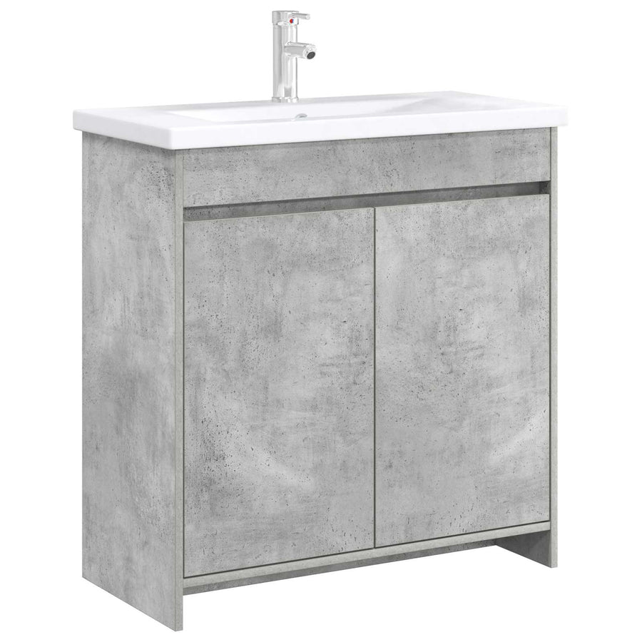 Badkamer Onder Wasbak Kast Betongrijs 78,5 x 37,5 x 81 cm