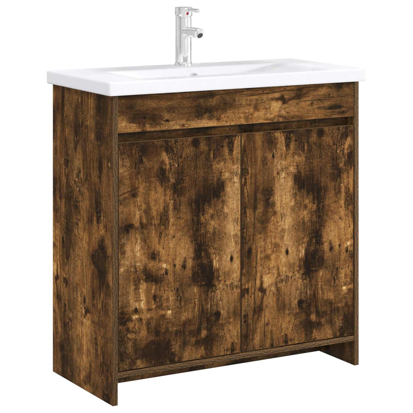 Badkamer Onder Wasbak Kast Gerookt eiken 78,5 x 37,5 x 81 cm