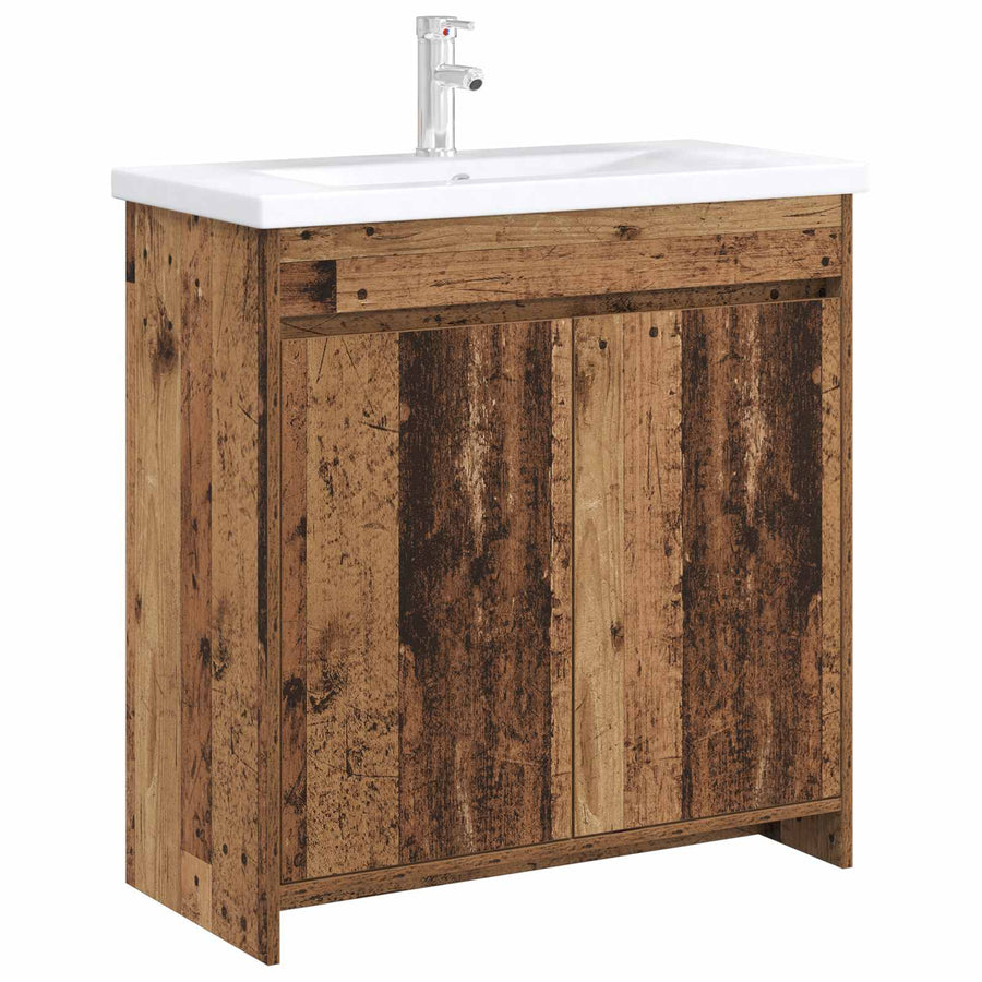 Badkamer Onder Wasbak Kast Oud hout 78,5 x 37,5 x 81 cm