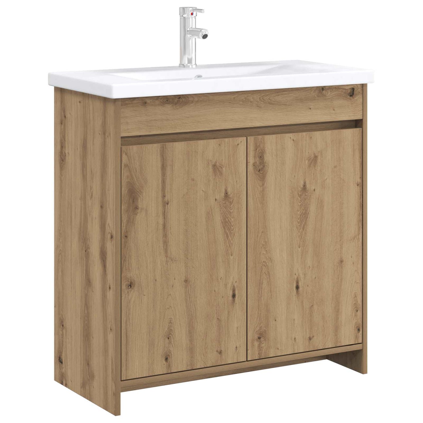Badkamer Onder Wasbak Kast Artisanaal eiken 78,5 x 37,5 x 81 cm