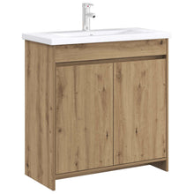 Badkamer Onder Wasbak Kast Artisanaal eiken 78,5 x 37,5 x 81 cm