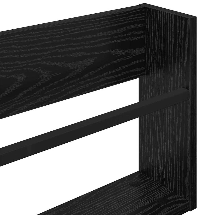 Tijdschrift Rek Bewerkt Hout 1 60 x 12 x 30 cm Zwart eiken