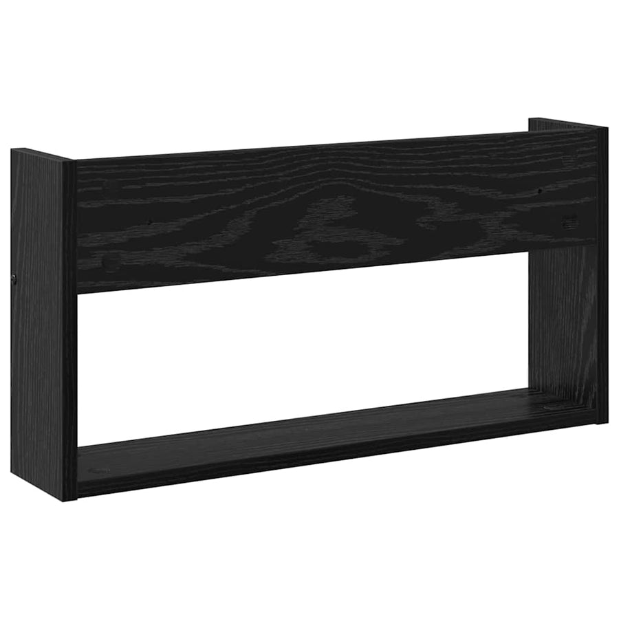 Tijdschrift Rek Bewerkt Hout 1 60 x 12 x 30 cm Zwart eiken