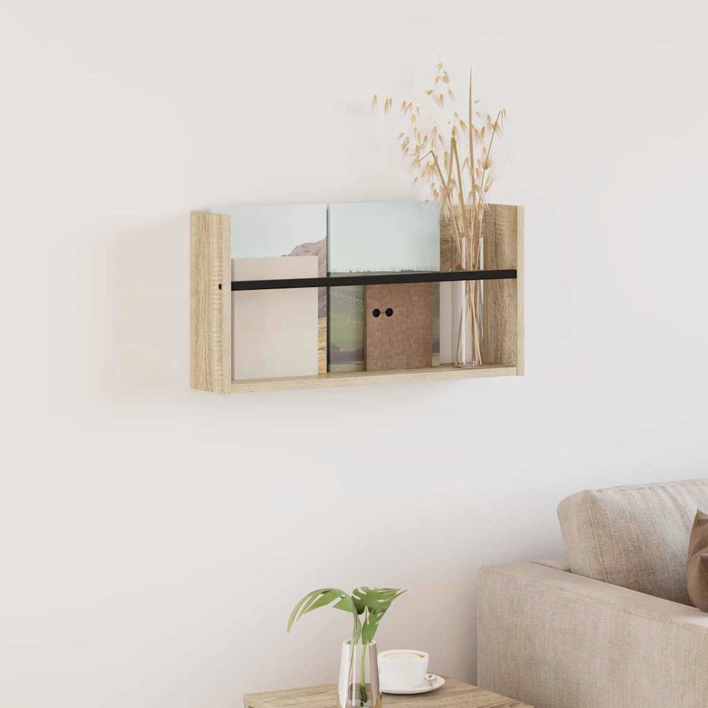 Tijdschrift Rek Bewerkt Hout 1 60 x 12 x 30 cm Sonoma eiken