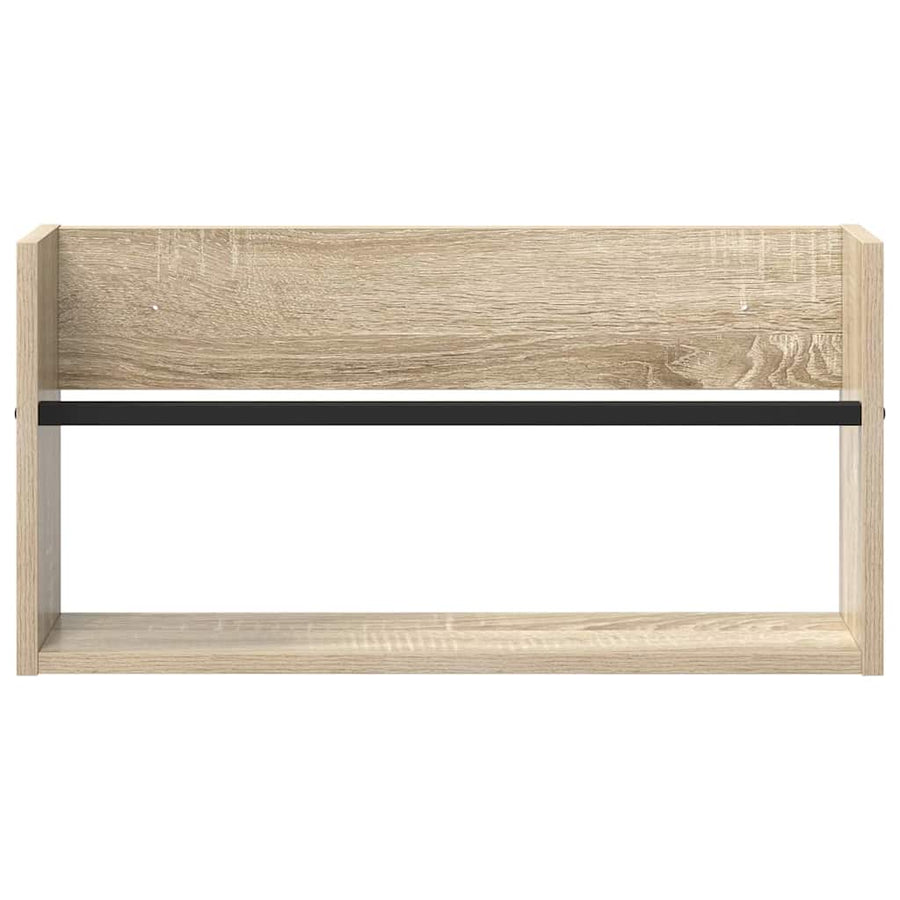 Tijdschrift Rek 2 pcs Sonoma Eiken 60 x 12 x 30 cm Bewerkt hout
