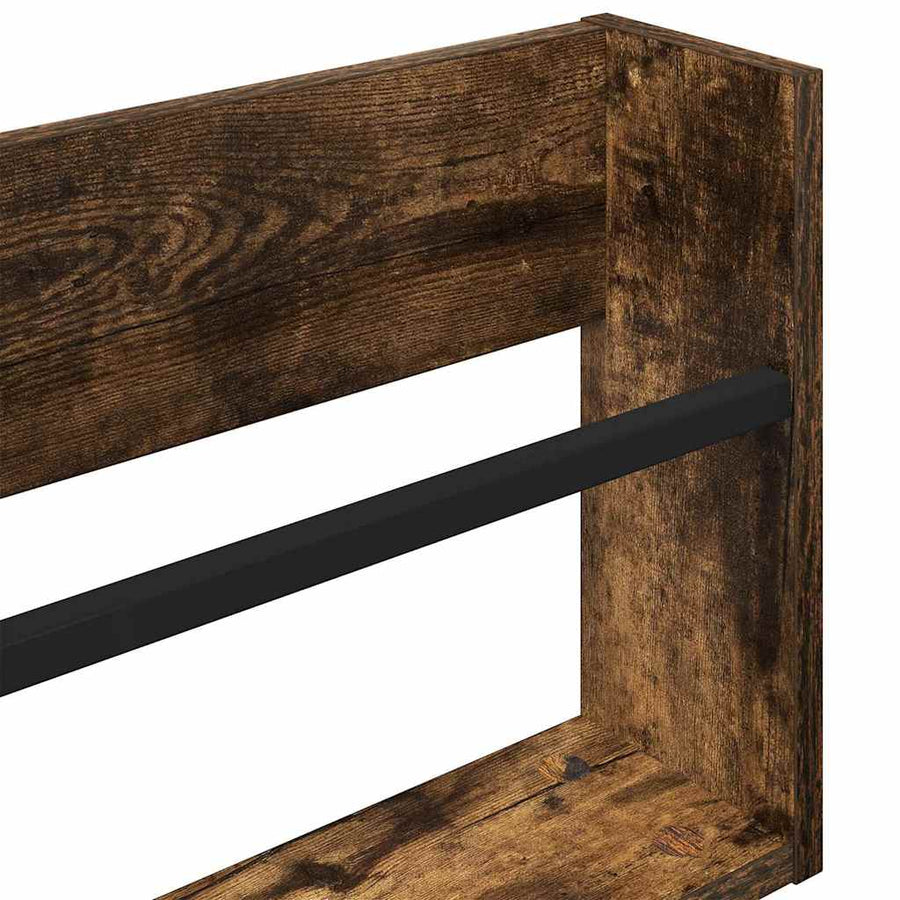 Tijdschrift Rek Bewerkt Hout 1 60 x 12 x 30 cm Gerookt eiken