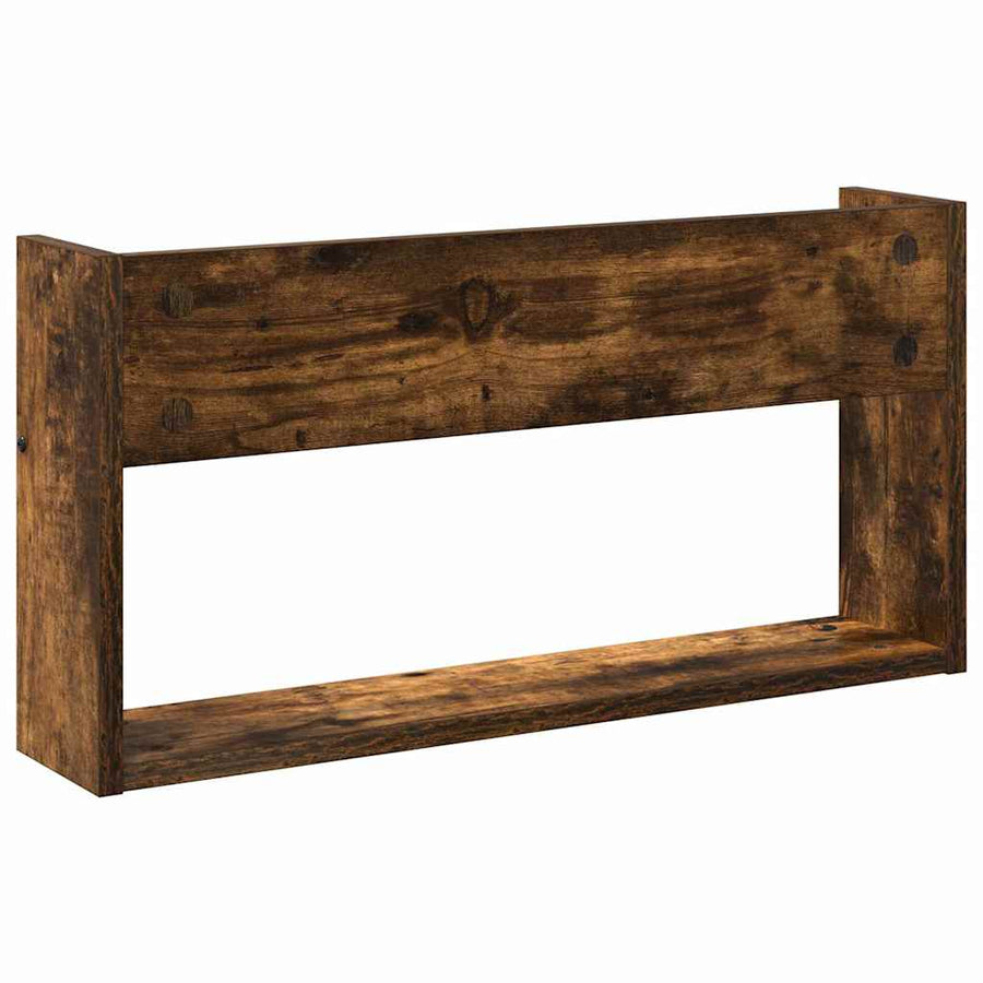 Tijdschrift Rek Bewerkt Hout 1 60 x 12 x 30 cm Gerookt eiken