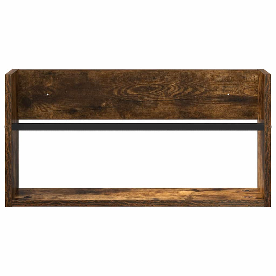Tijdschrift Rek Bewerkt Hout 1 60 x 12 x 30 cm Gerookt eiken