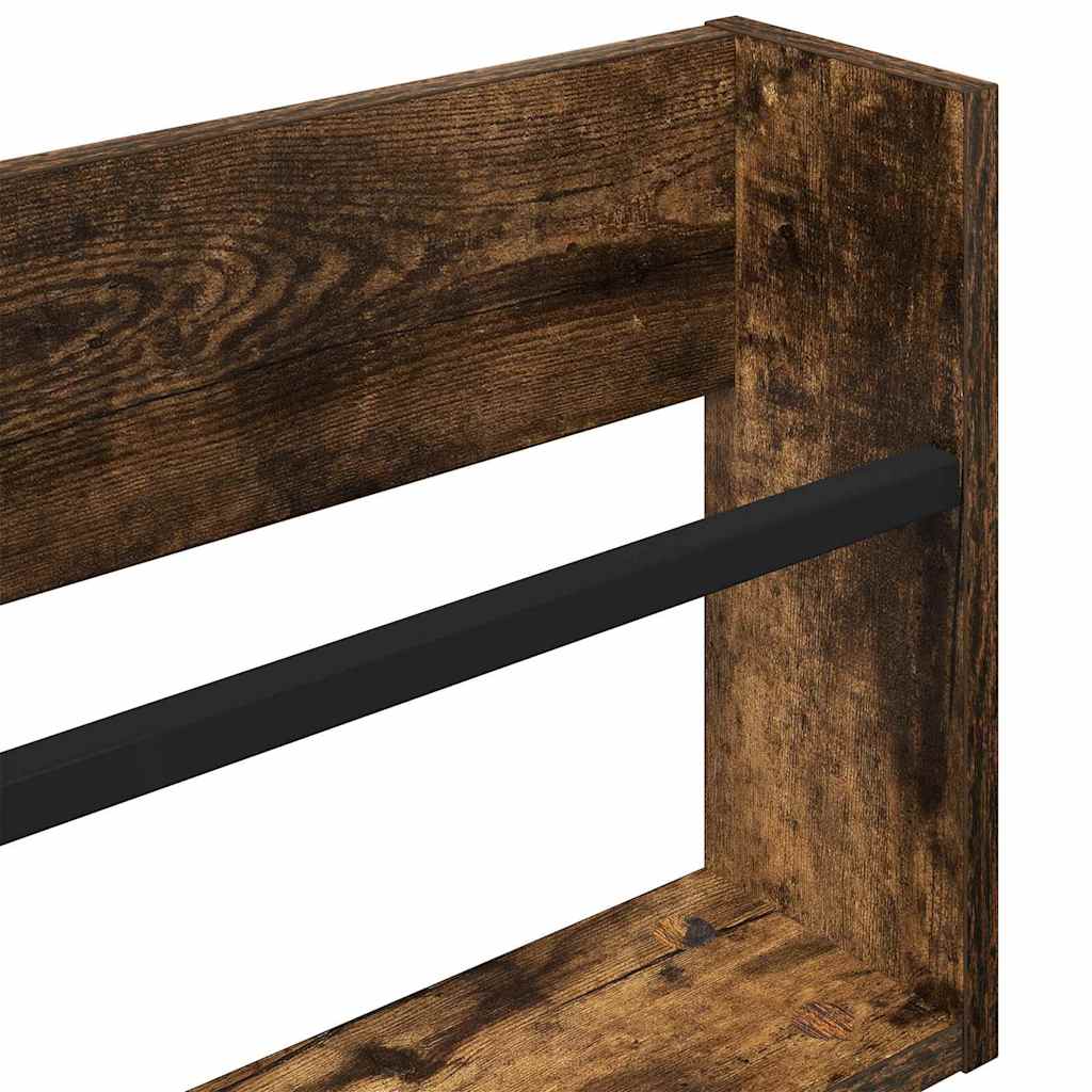 Tijdschrift Rek Met Plank 2 Pcs 60 x 12 x 30 cm Gerookt eiken