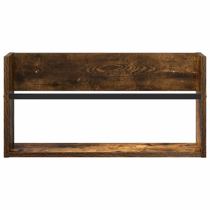 Tijdschrift Rek Met Plank 2 Pcs 60 x 12 x 30 cm Gerookt eiken