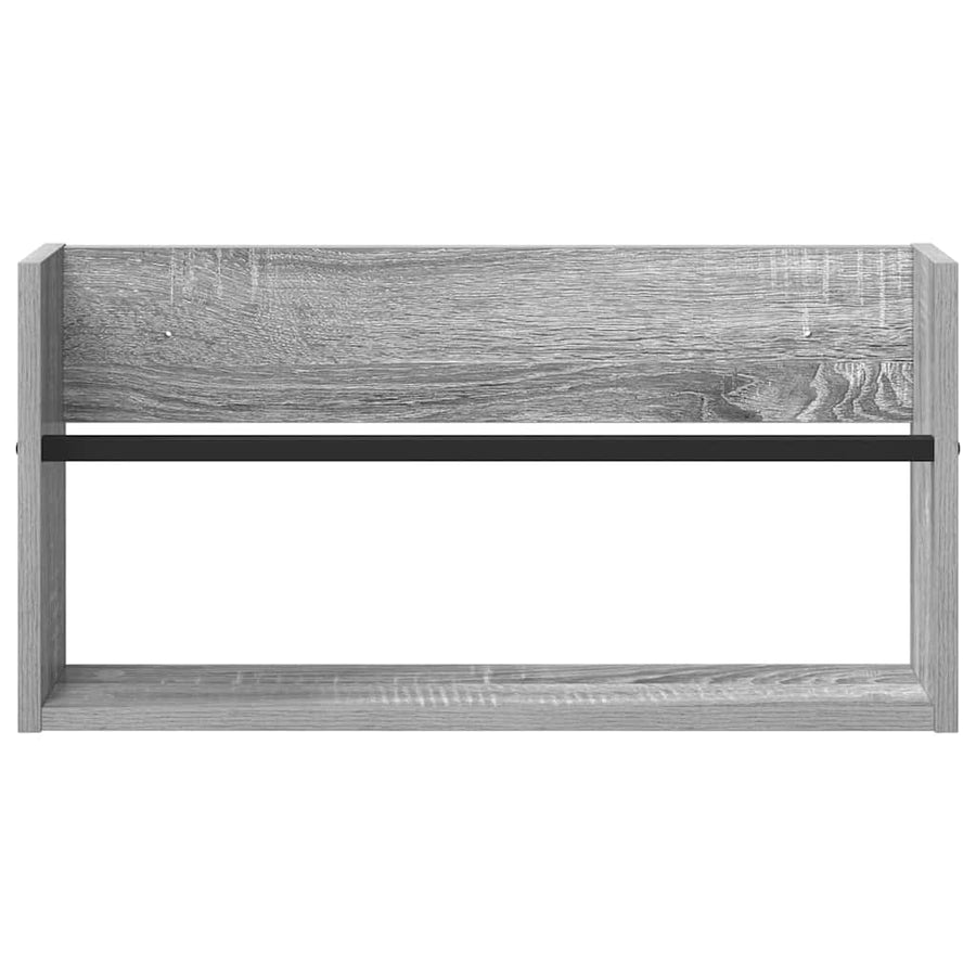 Tijdschrift Rek Bewerkt Hout 1 60 x 12 x 30 cm Grijs sonoma