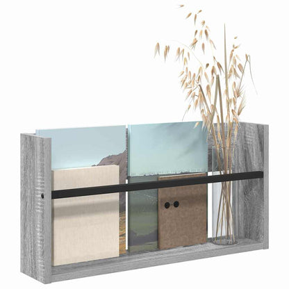 Tijdschrift Rek Bewerkt Hout 1 60 x 12 x 30 cm Grijs sonoma