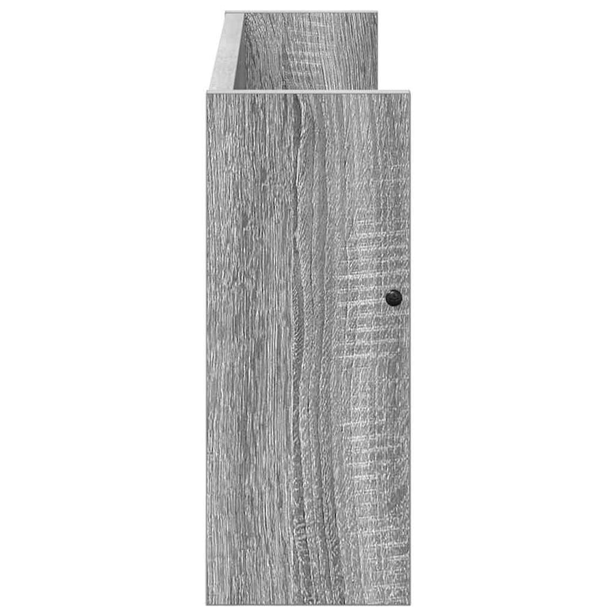 Tijdschrift Rek 2 Pcs Bewerkt Hout 60 x 12 x 30 cm Grijs sonoma