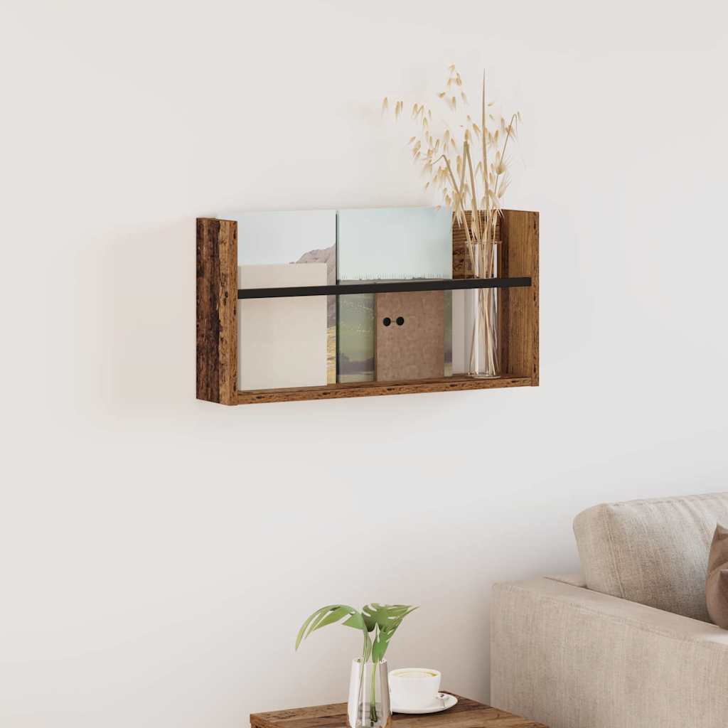 Tijdschrift Rek Met Plank Oudhout Bewerkt Hout 1 60 x 12 x 30 cm Oud hout