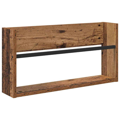Tijdschrift Rek Met Plank Oudhout Bewerkt Hout 1 60 x 12 x 30 cm Oud hout