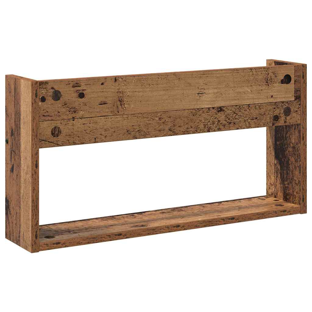 Tijdschrift Rek 2 Pcs Oudhout Bewerkt Hout 60 x 12 x 30 cm Oud hout