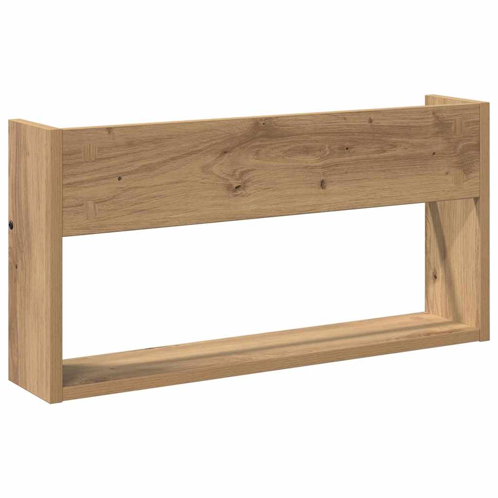 Tijdschrift Rek Met Plank 2 Pcs Artisan Eiken 60 x 12 x 30 cm artisanaal eikenkleurig