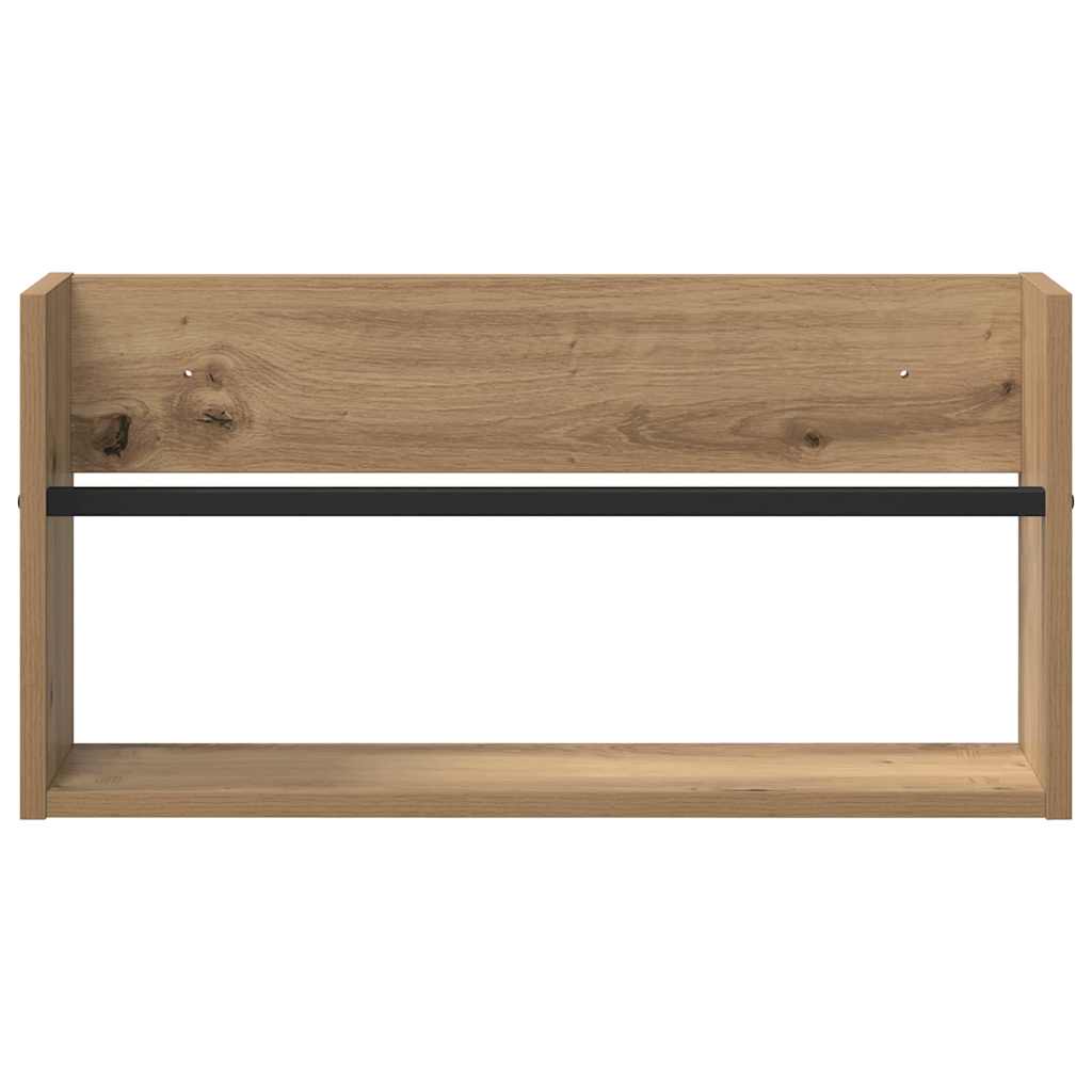Tijdschrift Rek Met Plank 2 Pcs Artisan Eiken 60 x 12 x 30 cm artisanaal eikenkleurig