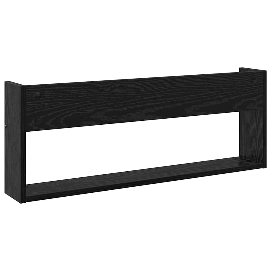 Tijdschrift Rek Bewerkt Hout 1 80 x 12 x 30 cm Zwart eiken