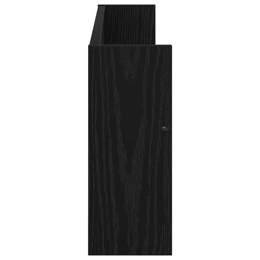 Tijdschrift Rek Bewerkt Hout 1 80 x 12 x 30 cm Zwart eiken