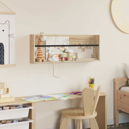 Tijdschrift Rek Bewerkt Hout 1 80 x 12 x 30 cm Sonoma eiken