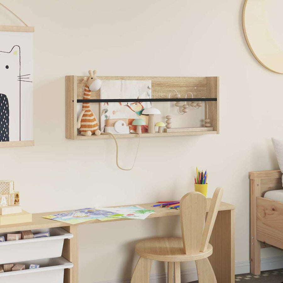 Tijdschrift Rek Bewerkt Hout 1 80 x 12 x 30 cm Sonoma eiken