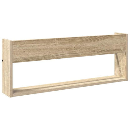 Tijdschrift Rek 2 Pcs Bewerkt Hout 80 x 12 x 30 cm Sonoma eiken