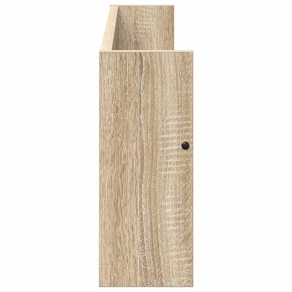 Tijdschrift Rek 2 Pcs Bewerkt Hout 80 x 12 x 30 cm Sonoma eiken